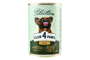 Вологий корм КЛУБ 4 ЛАПИ, для дорослих собак, 0,4 кг